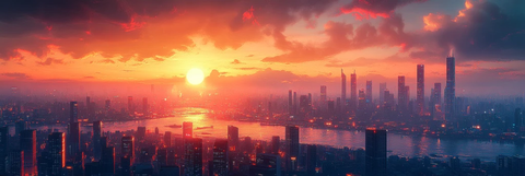 未来都市数字画卷