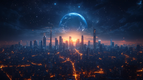 智能城市地球建筑