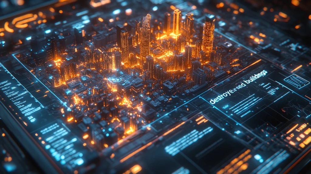 城市建筑数据投影