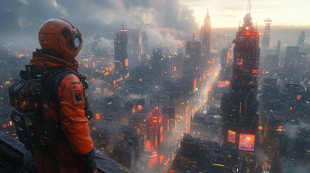 商业区科幻光线路