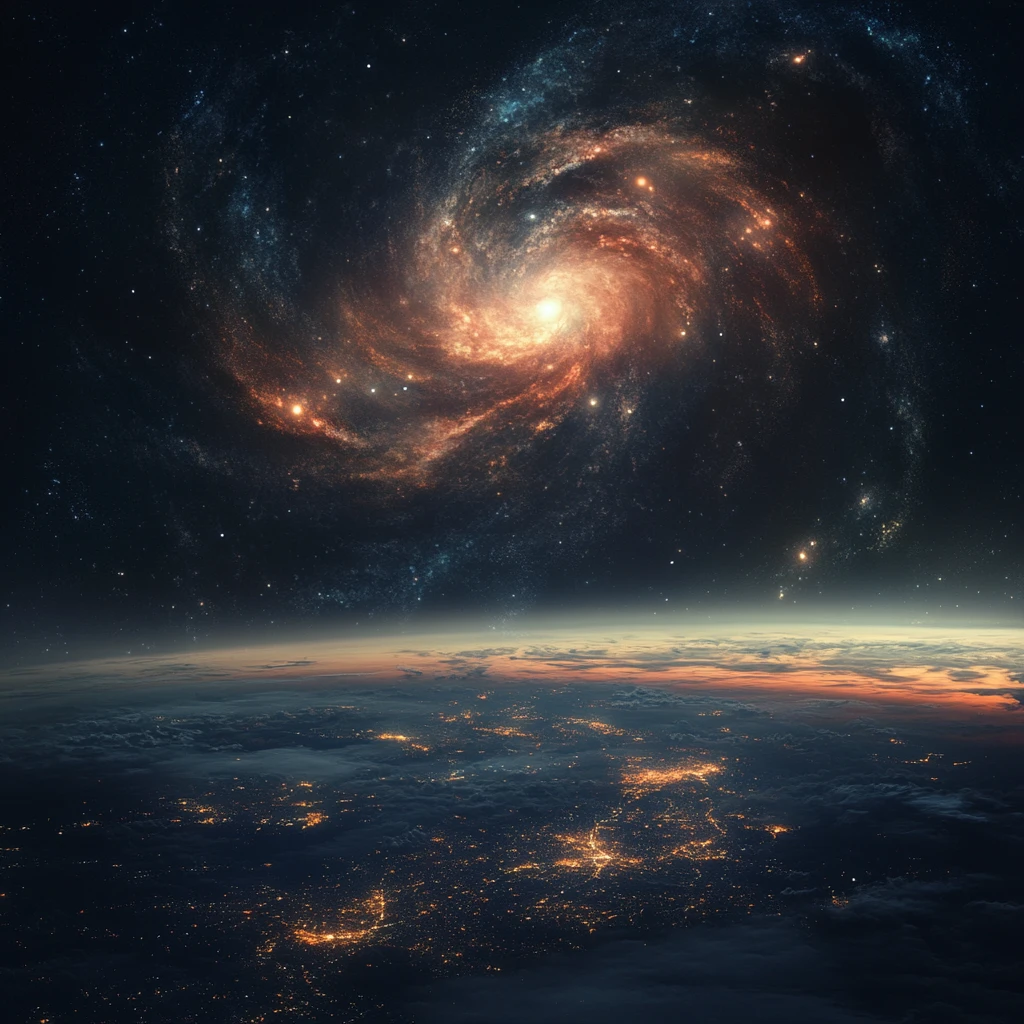 地球银河系光线