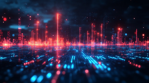 股市图表与城市背景