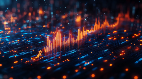 股市图表与城市背景