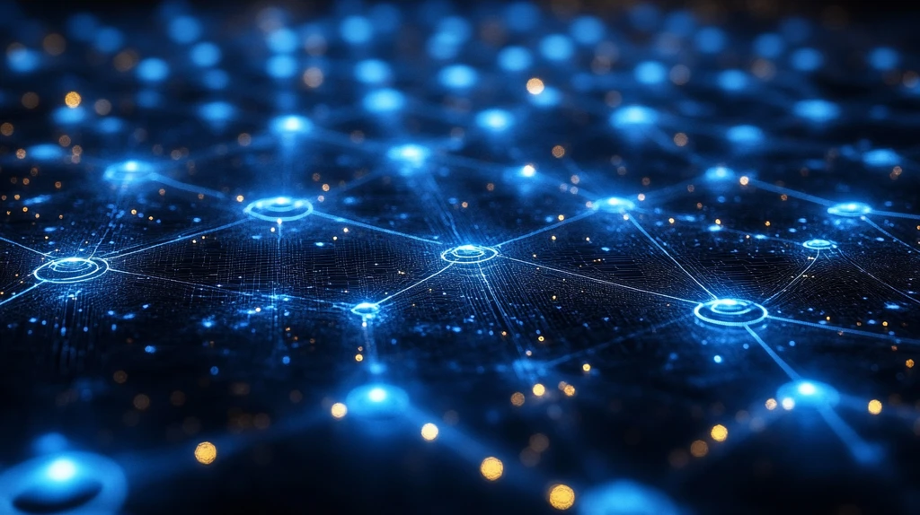 区块链蓝色线框图