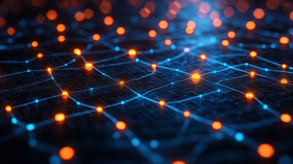 区块链蓝色线框图