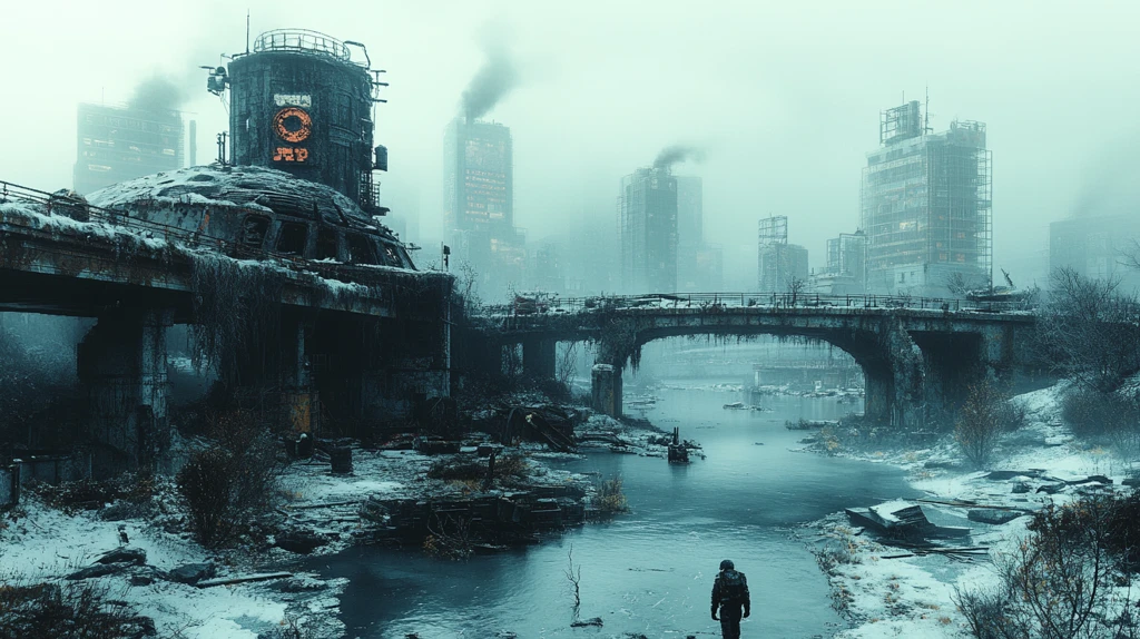 杀菌蓝贴城市背景