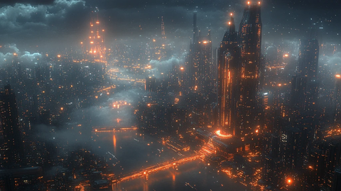 科技城市数据流全景