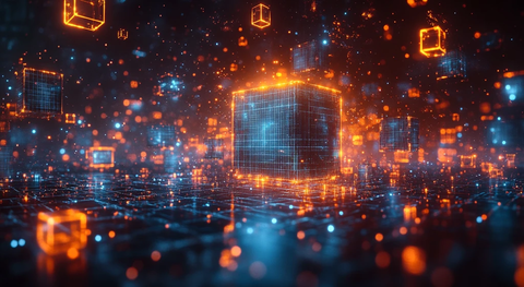 蓝色立方城市场景