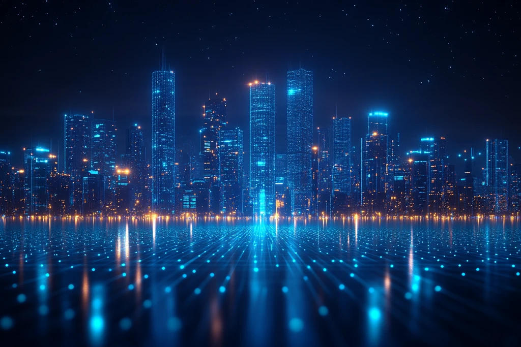 城市之夜线条图