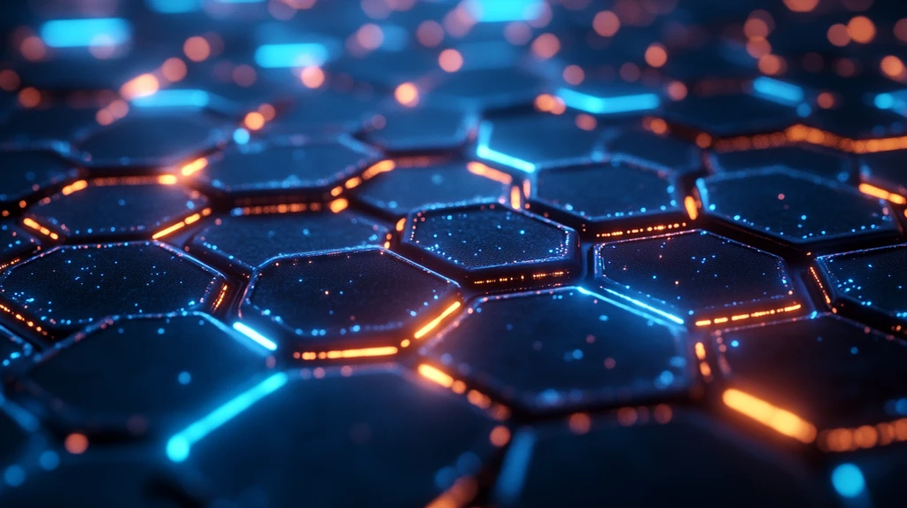 六边网格发光线条