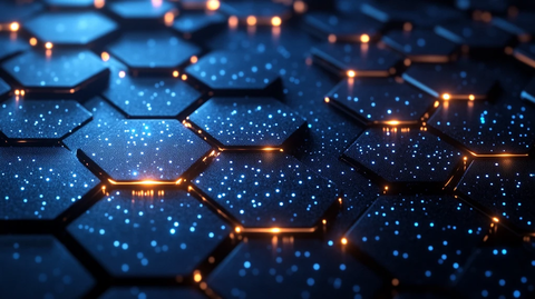 六边网格发光线条