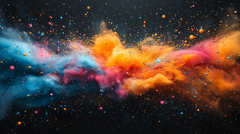 全黑背景多彩展示