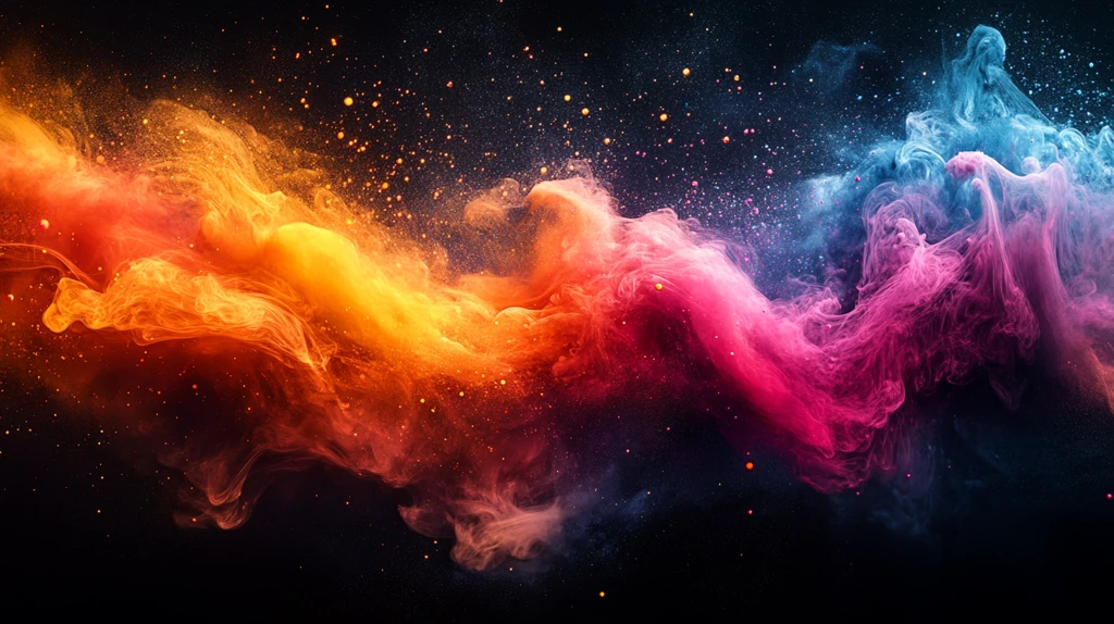 全黑背景多彩展示