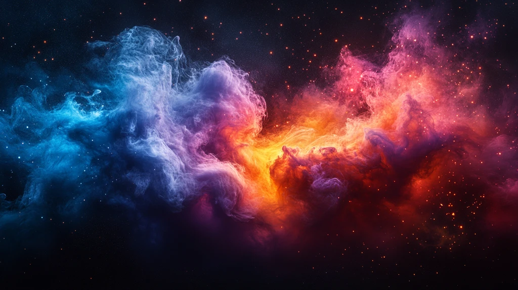 全黑背景多彩展示