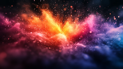 全黑背景多彩展示