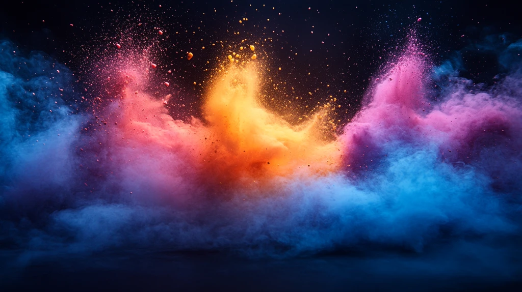 彩色粉末爆炸