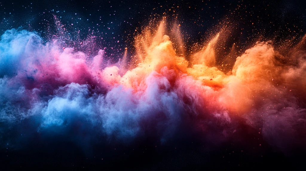 彩色粉末爆炸
