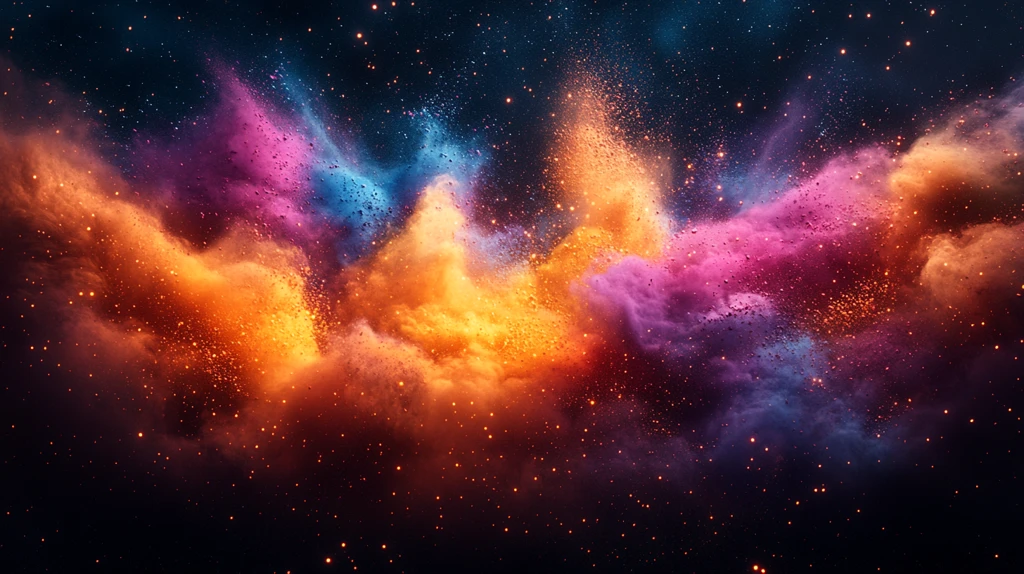 彩色粉末爆炸