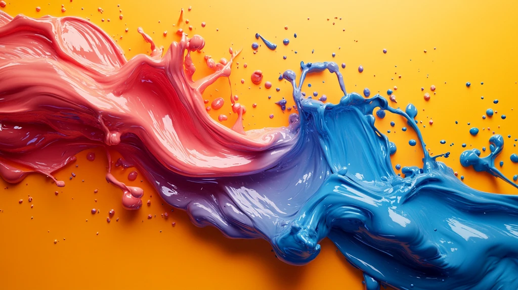 三维油漆泼溅背景