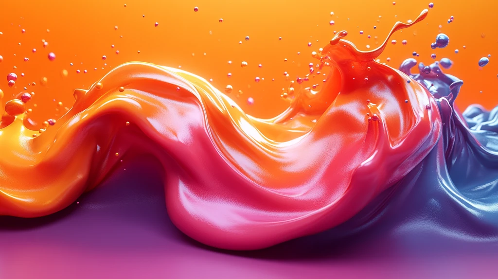 三维油漆泼溅背景