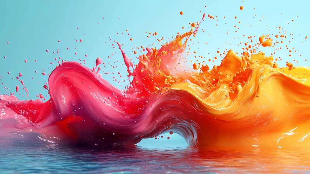 三维油漆泼溅背景