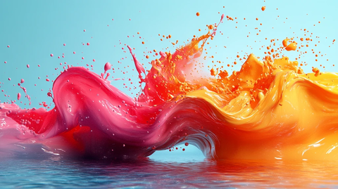 三维油漆泼溅背景