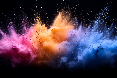 彩色粉末爆炸