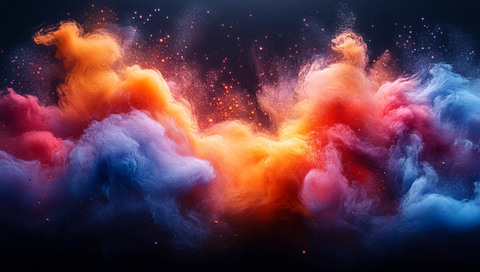 彩色颜料爆炸