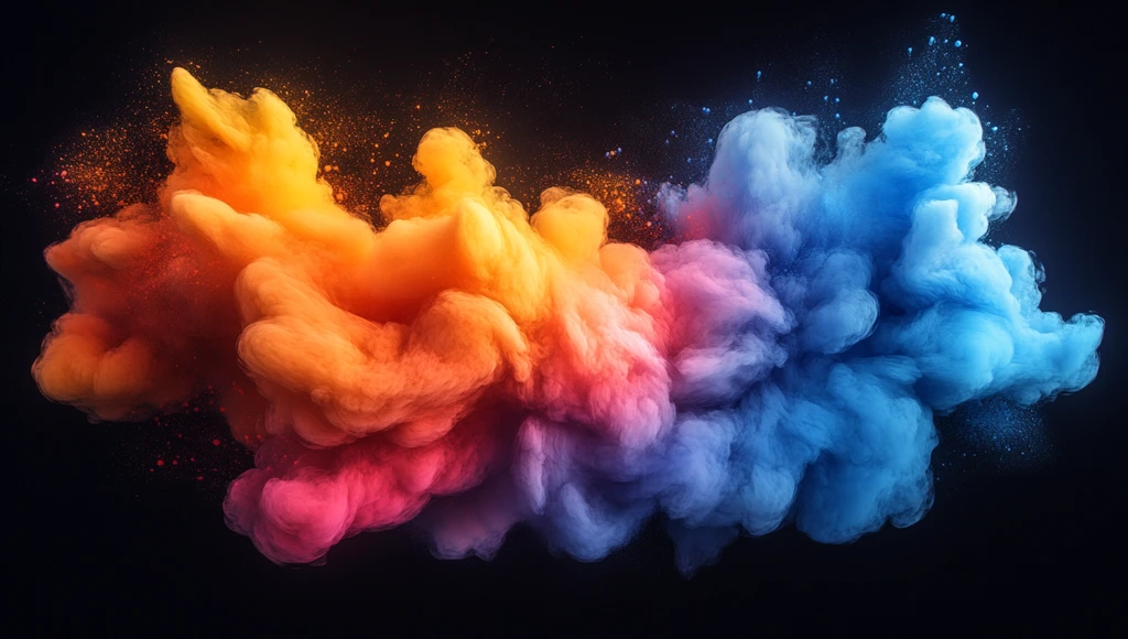彩色颜料爆炸