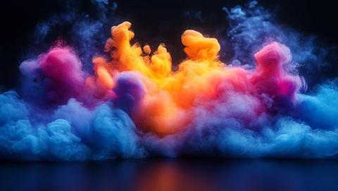 彩色颜料爆炸
