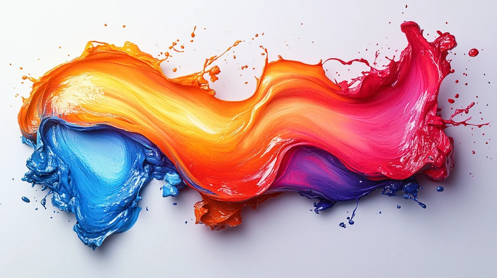 彩色涂料动态飞溅