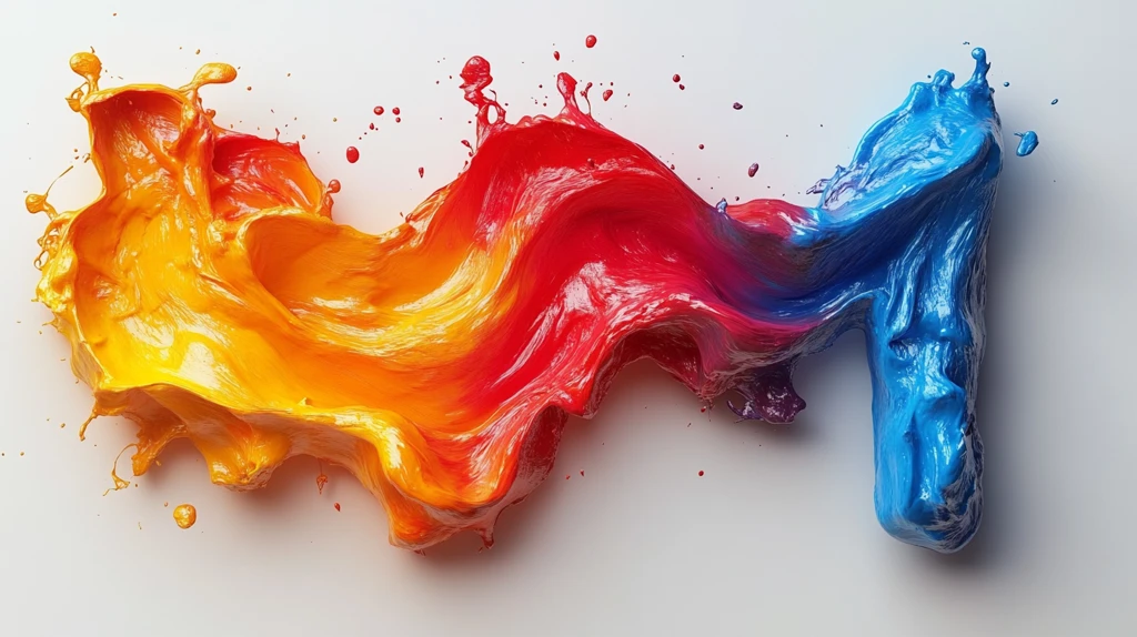 彩色涂料动态飞溅