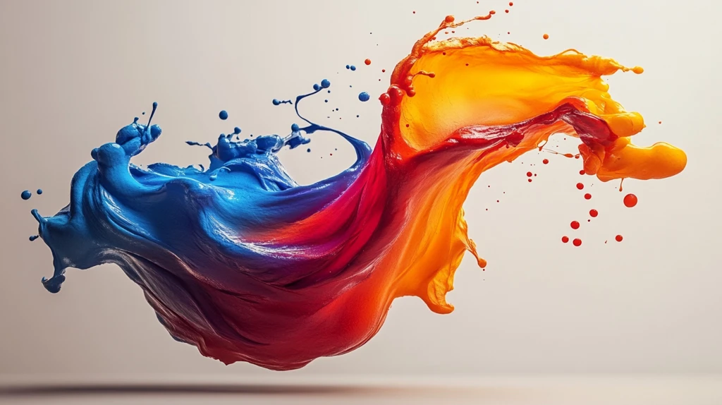 彩色涂料动态飞溅