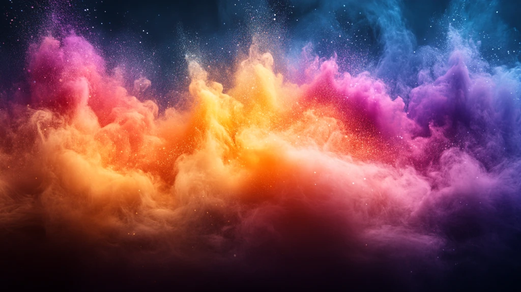 虹彩尘埃色彩交织