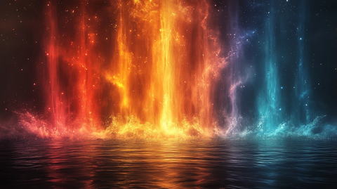 虹彩尘埃色彩交织