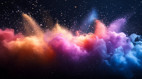 虹彩尘埃色彩交织