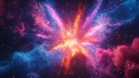 新年烟花绽放夜空