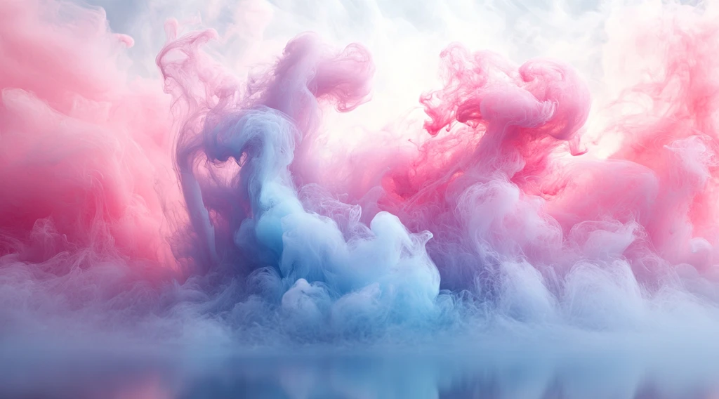 粉紫蓝水墨背景