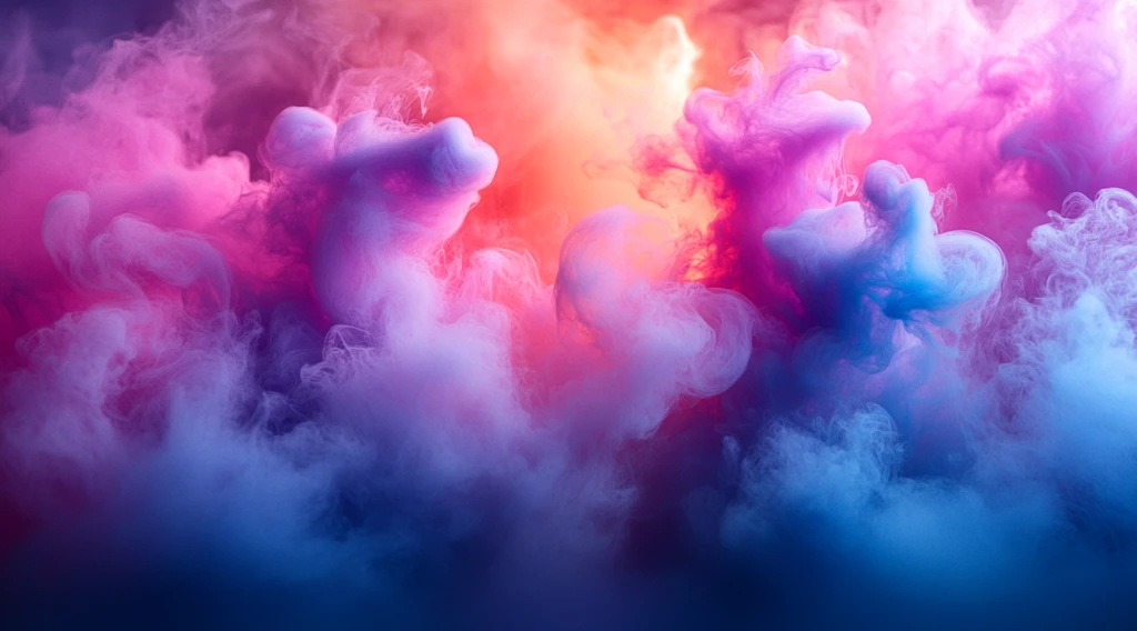 粉紫蓝水墨背景