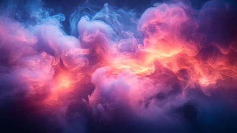 蓝色紫色烟雾