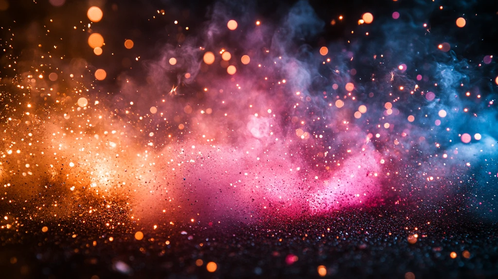 烟花升腾的轮廓