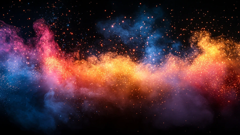 烟花升腾的轮廓