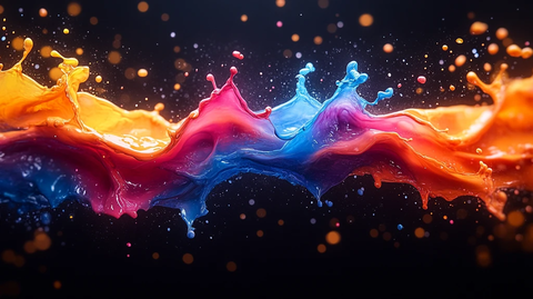 彩色液体飞溅