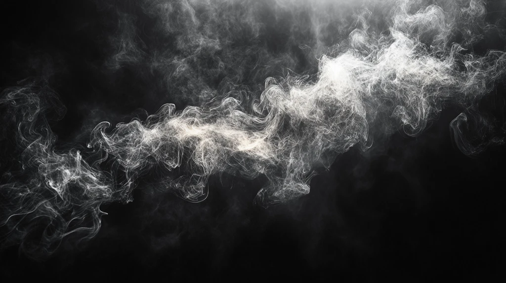 黑背景上的烟雾