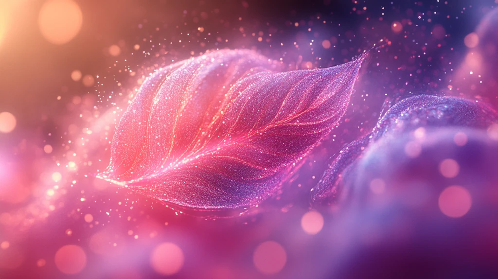 粉色紫色能量叶形