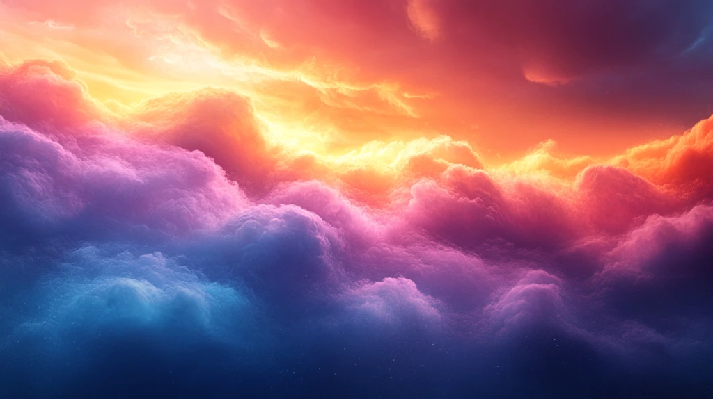 蓝粉橙紫渐变背景