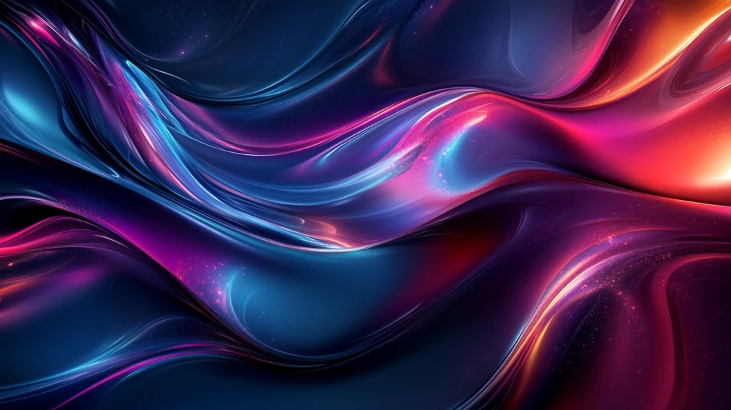 彩色波纹光线路径