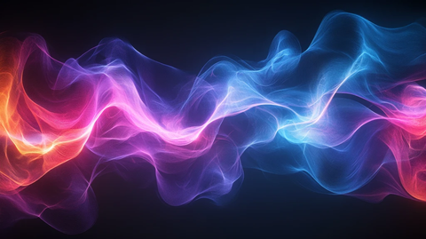 彩色波纹光线路径