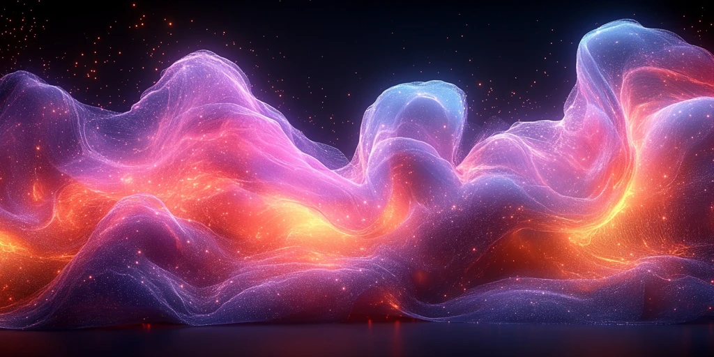 粉蓝波纹空间流动