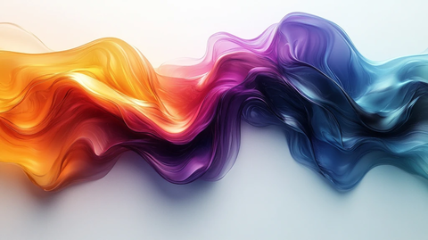 波浪渐变抽象图形